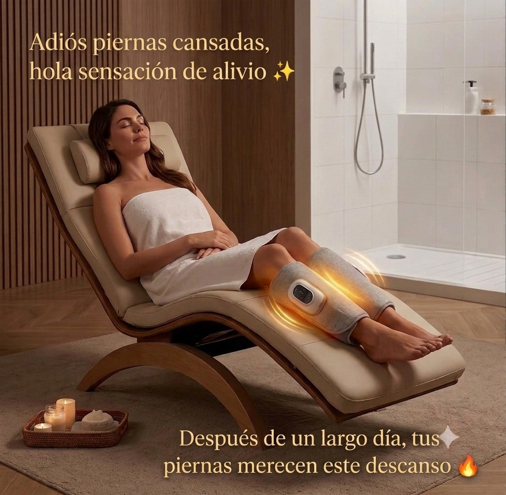 AirFlex Pro masajeador inalámbrico de piernas con calor y compresión de aire