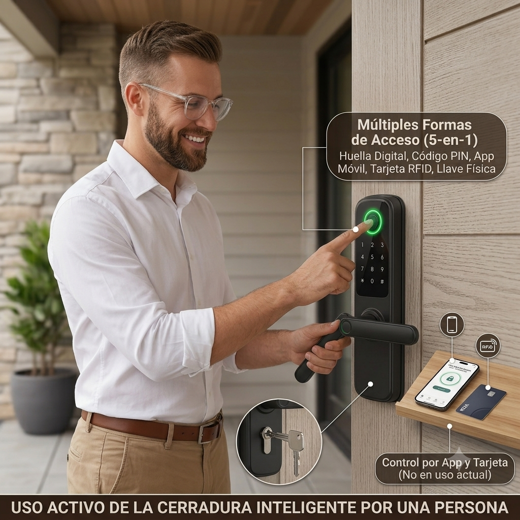 CERRADURA INTELIGENTE MODELO Galaxy 2026 5 EN 1