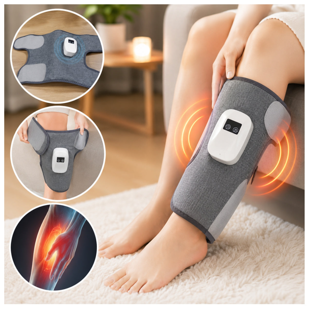 AirFlex Pro™ Masajeador Inalámbrico de Piernas