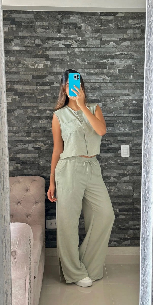 Conjunto Breeze verde oliva